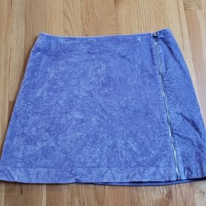 Velvet purple miniskirt